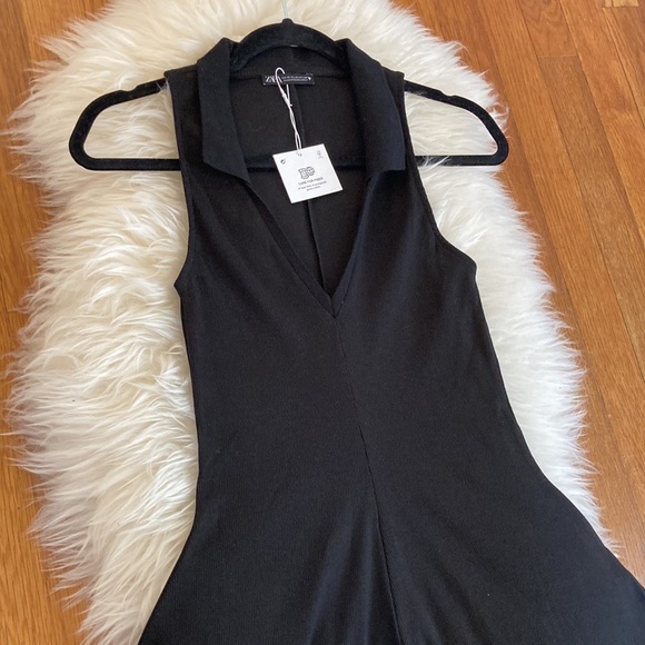 Zara Ribbed Polo Mini Dress - Picture 4 of 10